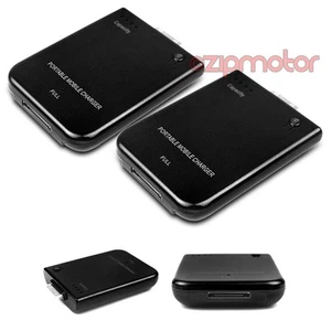 2X 2800MAH PORTABLE EXTERNAL BLACK BATTERY CHARGER 30-PIN IPHONE 4S 4 IPOD NANO - Photo 1 sur 1