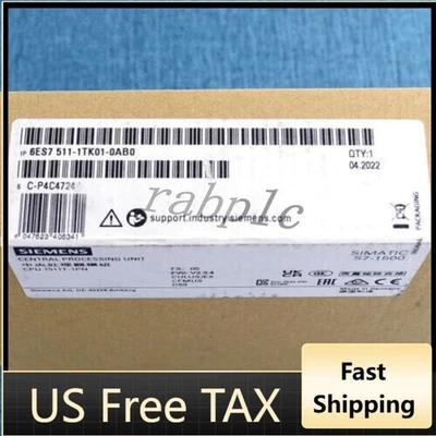 New Siemens 6ES7511-1TK01-0AB0 6ES75111TK010AB0 S7-1500T, CPU 1511T-1 PN - Image 1 of 2