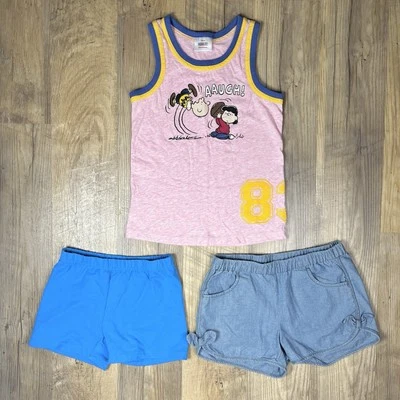 Новый без ценников лот из 3 шорт Hanna Andersson PEANUTS Charlie Brown 130 средние 8 - Изображение 1 из 4
