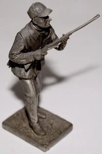 Vintage Lance Fine Pewter Duck Hunter Figurine 1975 Signed 3.75" FreeS&H - Picture 1 of 6