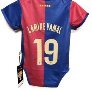 Baby One Piece Football Jersey Barcelona Lamine Yamal 19 - Picture 1 of 5
