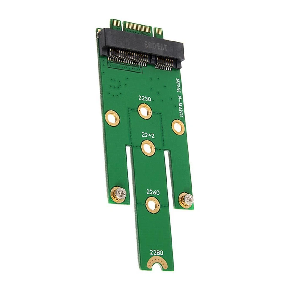 Mini mSATA PCI-E SATA 3.0 SSD to NGFF M.2 B+ Male Adapter Converter Card Key - Image 1 of 4