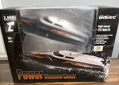UDI RC Boot 2.4G High Speed Ferngesteuertes Elektroboot Schwarz Power Venom Boat - Bild 1 von 4