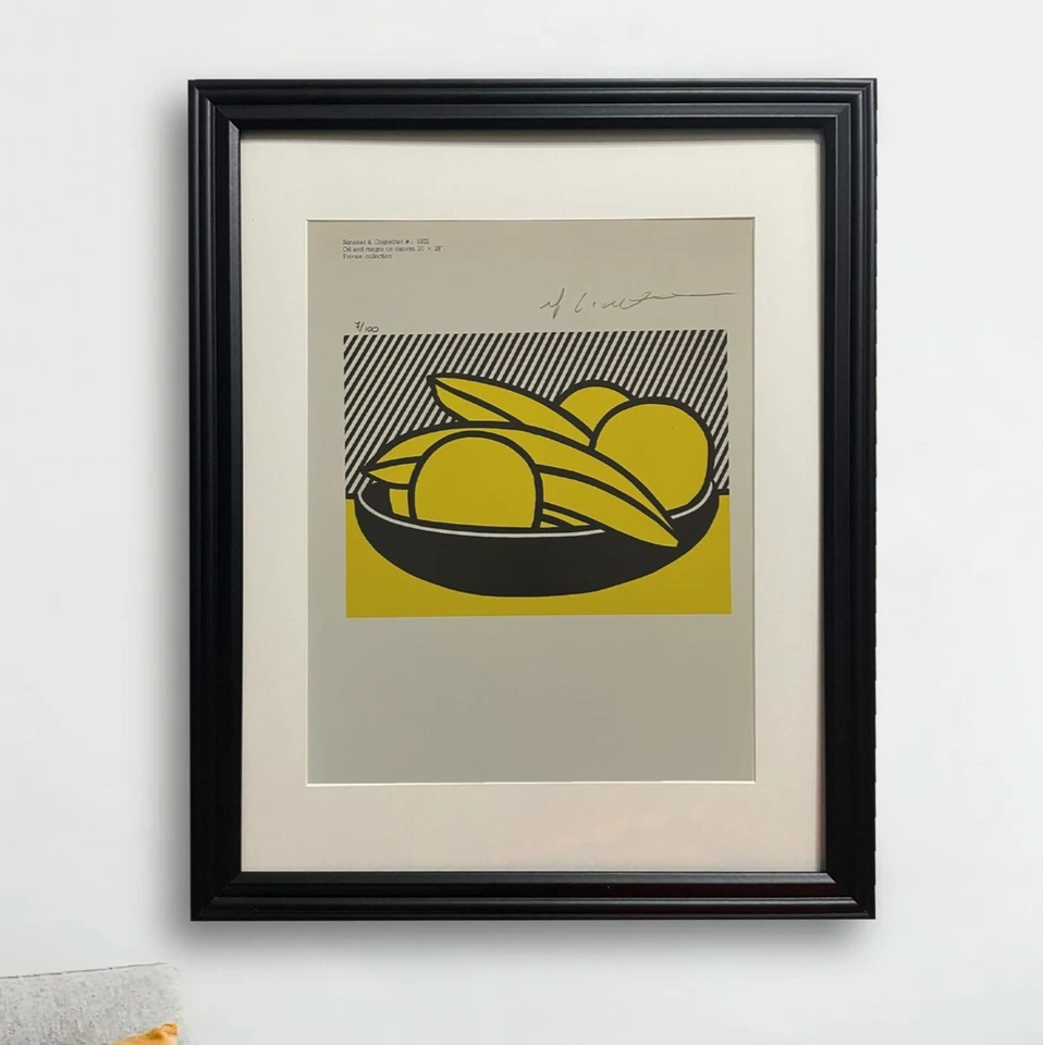 Impressão original assinada à mão por Roy Lichtenstein com certificado de autenticidade e avaliação de +US$ 3.500 - Imagem 1 de 4