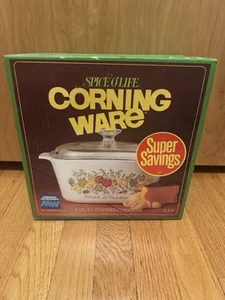 NOS Vintage Corning Ware Spice O' Life 3 Qt Covered Casserole Dish Core A-3-8 - Picture 1 of 6