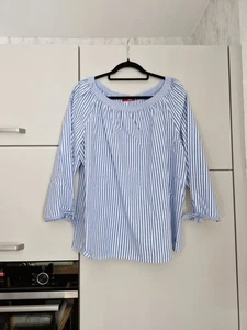 Blusa mujer S.Oliver azul claro blanco rayas primavera/verano moda moda talla 46 - Imagen 1 de 10