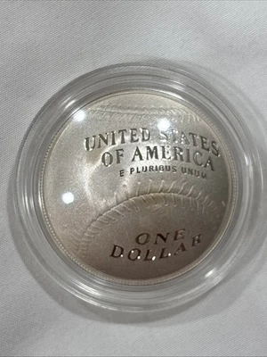 2014-P Baseball Hall of Fame Proof Silver Dollar US Mint $1 Commemorative No Box - Image 1 of 4