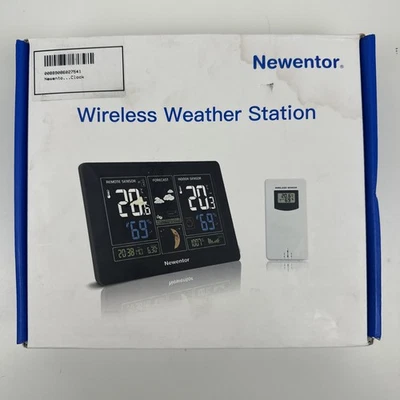 Newentor Weather Station Wireless Indoor Outdoor Thermometer, Color Display New - Image 1 of 4