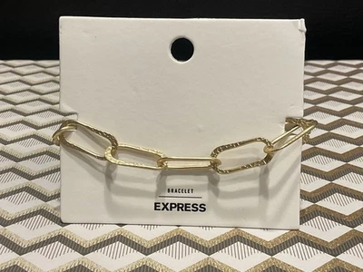 Pulsera de eslabones tono dorado EXPRESS # 1058 NUEVA CON ETIQUETAS Foto 1 de 4