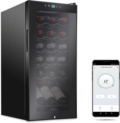 Ivation 18 Botellas Compresor Enfriador de Vino Refrigerador con Wi-Fi Smart App Contr Foto 1 de 4