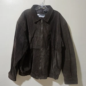 Chaqueta Bomber Vintage Años 90 Colección PGA Tour Para Hombre Talla XL Gamuza Cuero - Imagen 1 de 12