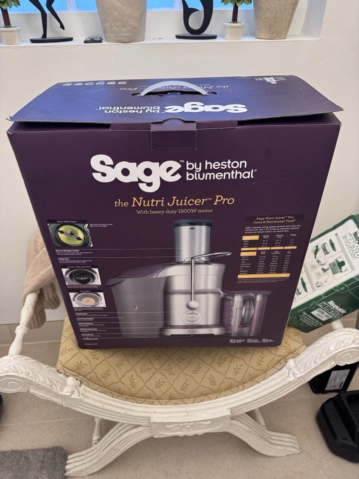 SAGE Nutri Juicer Pro BJE820UK By Heston Blumenthal 1500w - used. Original box - Image 1 of 4