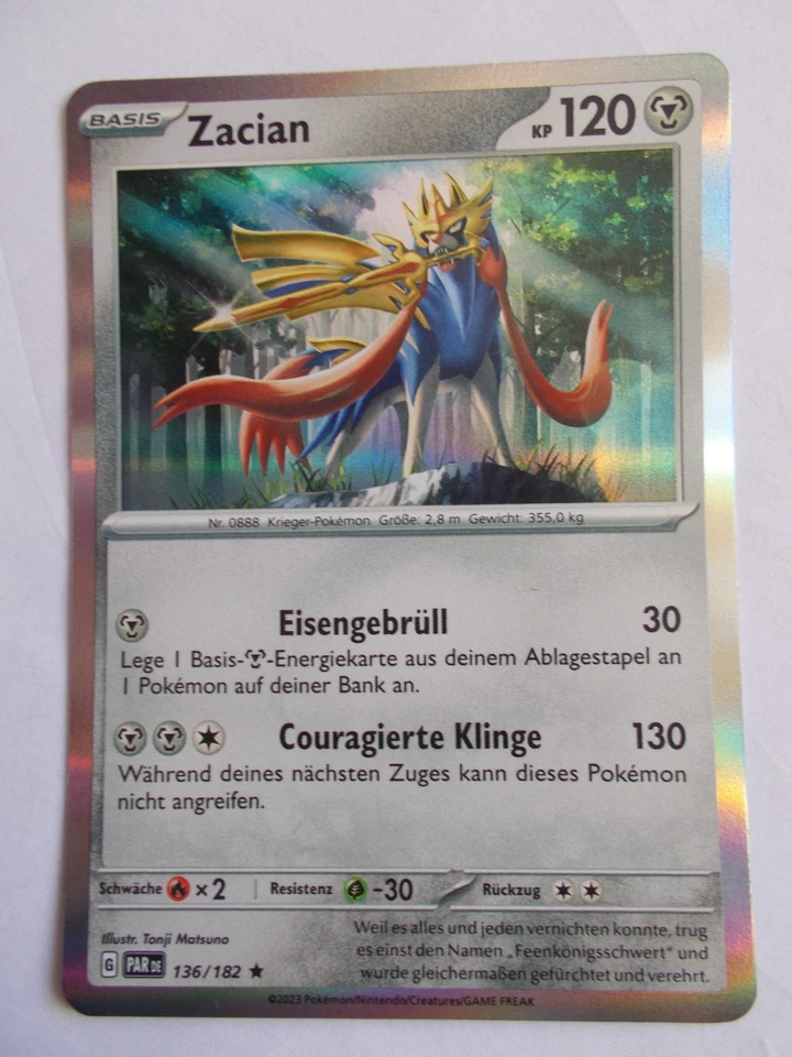 Pokemon Karten Paradoxrift 136/182 Zacian - Bild 1 von 1