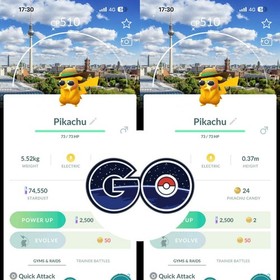 Pok&eacute;mon Go - Shiny Pikachu Summer Hat Road Trip Berlin Background - PTC or TRADE