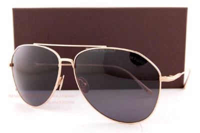 Nuevas gafas de sol Tom Ford Cryus FT 0747 28A doradas titanio/grises para hombre Foto 1 de 4