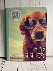 No Worries Dog U Style Sunglasses Composition Book Wide Ruled 100 Sheets New