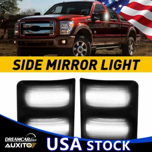 Smoke Side Mirror White Signal LED Light For 2008-2016 Ford F250 F350 Super Duty - Picture 1 of 12