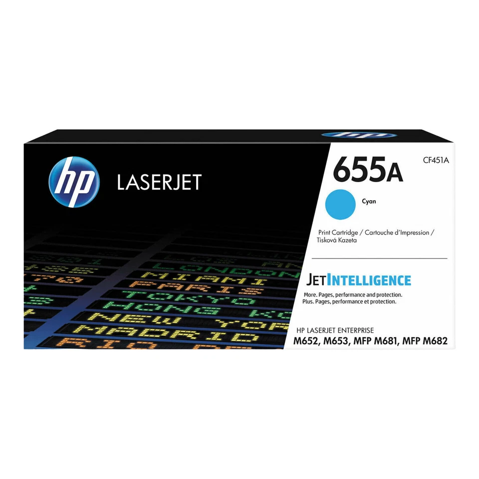 HP 655A (CF451A) Cyan LaserJet Toner Cartridge