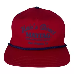 Vtg MAYTAG Snapback Cap Hat Hair’s Direct San Angleo Texas Made in USA - Picture 1 of 8