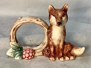 Vintage Fits & Floyd Porcelain Napkin Ring Reynard the Fox Woodland - Picture 1 of 5