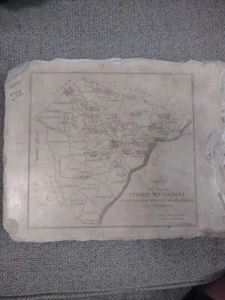 Lithographic Printing Stone Lancaster Pa County Map Amish Limestone Wine Wow!  - Picture 1 of 11