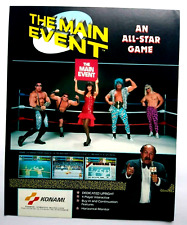 The Main Event Arcade Flyer Original 1988 Wrestling Game Retro Sports Promo