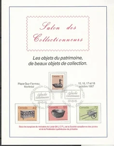 CANADA SALON DES COLLECTIONNEURS MONTRÉAL 1987 - OBJETS DU PARTIMOINE HERITAGE - Picture 1 of 1