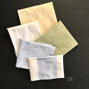 Pure Dupioni Silk Remnants 5pcs 12”x10” Each C24 - Picture 1 of 4