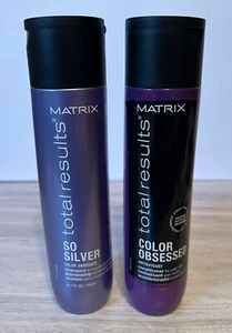 Matrix Total Results So Silver Shampoo & Color Obsessed Conditioner 10.1 fl oz - Picture 1 of 3