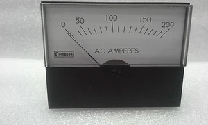 Crompton PR25-AAA-A-005-XX-C6 Comex Panel Meter Scale: 0-200 A/AC Input: 0-5A/AC - Picture 1 of 7