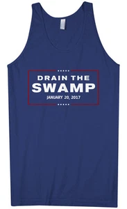 Camiseta sin mangas para hombre Threadrock Drain the Swamp Trump inauguración - Imagen 1 de 5