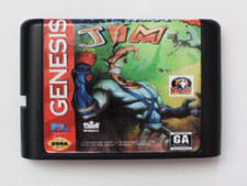 Earth Worm Jim Cartridge Sega Genesis Game Earthworm Bit 16 Card Drive Mega Mega
