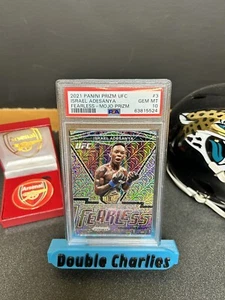 Israel Adesanya 2021 Panini Prizm UFC Fearless - Mojo Prizm 25/25 PSA 10 GEM MT - Picture 1 of 6