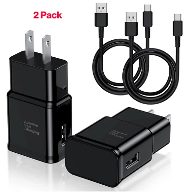 [2 Pack] Samsung Galaxy Home Type-C Fast Charging Wall Chargers- 3ft Cable - Image 1 of 4