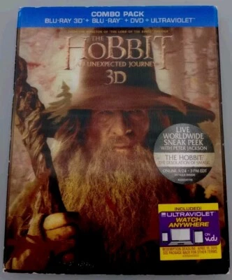 The Hobbit An Unexpected Journey 3D Blu-Ray  DVD Combo Edition  - Image 1 of 2