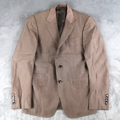 Gucci Blazer Size 48R Single Breasted Brown Wool Mohair Made in Italy Designer - Image 1 of 4