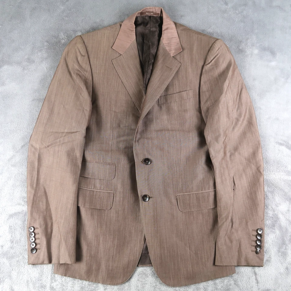 Gucci Blazer Size 48R Single Breasted Brown Wool Mohair Made in Italy Designer - Image 1 of 4