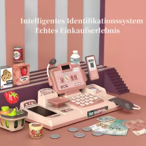 Spielkasse mit Scanner Mikrofon Supermarktkasse Kaufladen Kasse Kinder - Bild 1 von 14