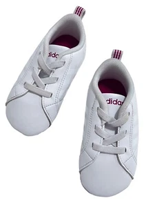 Adidas Girls Sneakers White/Pink No Tie Shoes Size 3 - Picture 1 of 5
