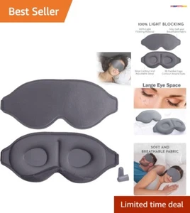 Memory Foam Eye Mask - 3D Design for Total Light Blockage & Ultimate Relaxation - Picture 1 of 8
