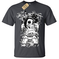 Kids Boys Girls American Skull Gothic T-Shirt usa
