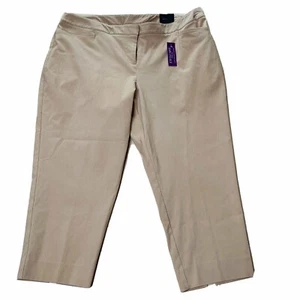 Lane Bryant THE LENA Moderately Curvy Fit Khaki I Stone Pants I Size 20 I NWT - Picture 1 of 12