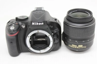 Nikon D5200 Black 24.1MP Digital Camera w/18-55mm VR Lens Kit English Language - Image 1 of 4