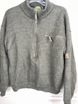 Cabela's Windstopper Sweater Jacket Mens Medium Half Zip Wool Blend Long Sleeve - Image 1 of 4