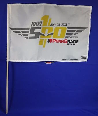2016 Indianapolis 500 100TH Running Presented by PennGrade Motor Oil Stick Flag - Изображение 1 из 4