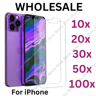 Venta al por mayor Lote Protector de Pantalla de Vidrio Templado para iPhone 14 13 12 11 Pro Max XR Foto 1 de 4