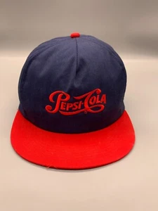 VINTAGE Trucker Hat Cap Snap Back Blue Red K Products Pepsi Cola Made in USA - Picture 1 of 11
