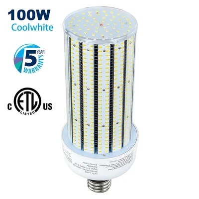 100W LED Corn Light 6000K Cool White Warehouse Garage Street Lamp Bulb AC480V - Image 1 of 4