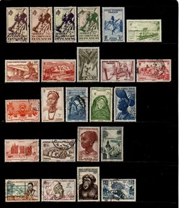 FRENCH WEST AFRICA – 1945-1958 – COLLECTION OF 41 DIFFERENT STAMPS – USED/MINT - Picture 1 of 4