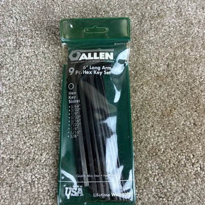 Allen #56034 9pc.Long Arm Hex Key Set SAE - Image 1 of 4